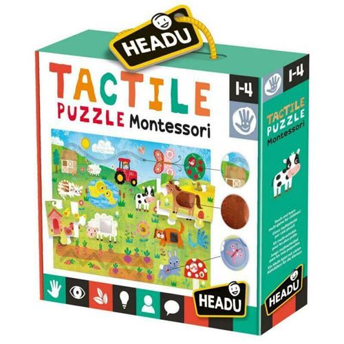 Puzzle 21 pièces tactile - Méthode Montessori