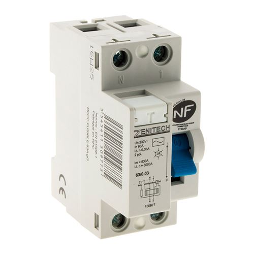 Zenitech - Interrupteur différentiel 63/2 30mA Type AC NF