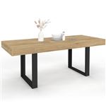 Table a manger extensible sans tiroir en.casa 10 personnes en mdf 160 x 80 cm