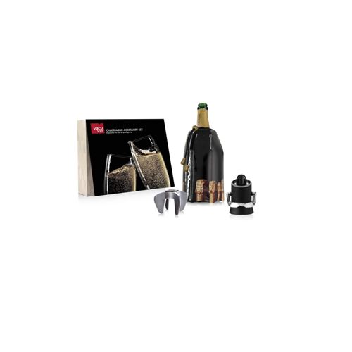 Non Communiqué Noir Coffret Vin 3 Accessoires Vacu Vin 38899606