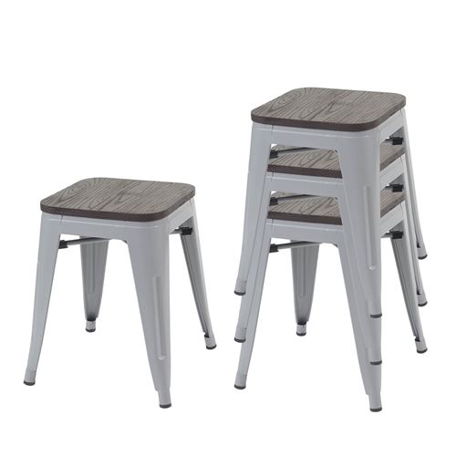 Mendler Gris Tabourets Industriels - Image 2