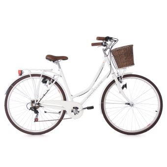 Velo De Ville Femme 28 Stowage Avec Panier Blanc Tc 51 Cm Ks Cycling Velos Achat Prix Fnac