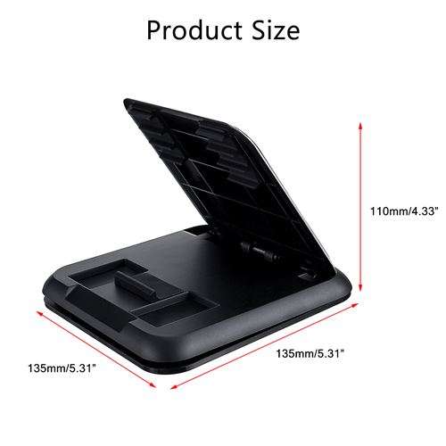 réglable de support de téléphone de tableau de bord de voiture texturé par fibre de carbone