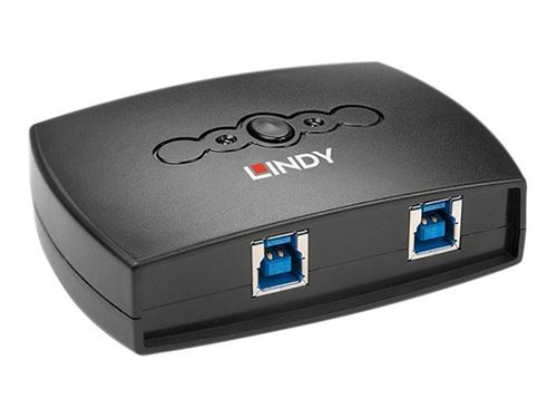 Lindy 2 Port USB 3.0 Switch - Gedeelde switch voor USB-randapparatuur - 2 x SuperSpeed USB 3.0 - desktop