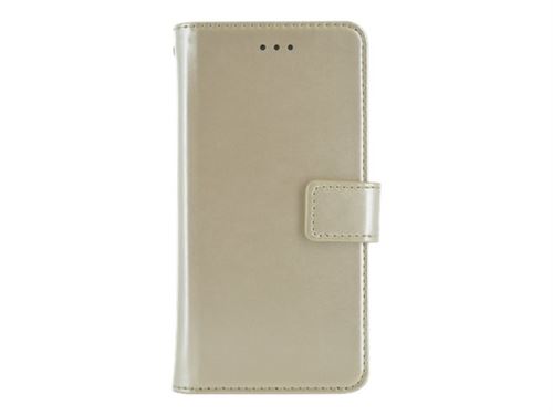 Bigben Connected Universal Folio M - Protection à rabat pour téléphone portable - cuir doux - doré(e) - 5