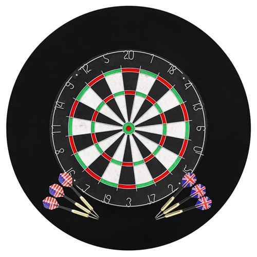 vidaXL Dartbord professioneel met 6 darts en surround sisal