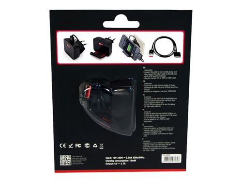 Swiss Charger - Adaptateur secteur - 1 A - sur le câble : 30-pin Apple - pour Apple iPhone/iPod (Apple Dock)