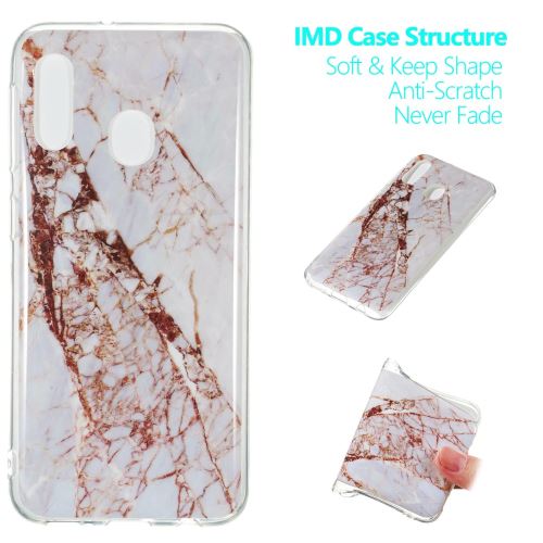 Coque en TPU motif de marbre IMD style Q pour votre Samsung Galaxy A20e