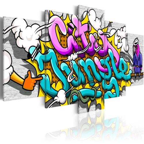 Tableau - Graffiti: city jungle .Taille : 100x50