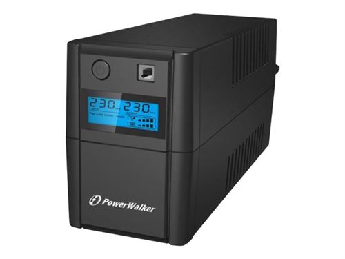 PowerWalker VI 850SE LCD/IEC - Onduleur - CA 230 V - 480 Watt - 850 VA - 9 Ah - USB - connecteurs de sortie : 4 - noir