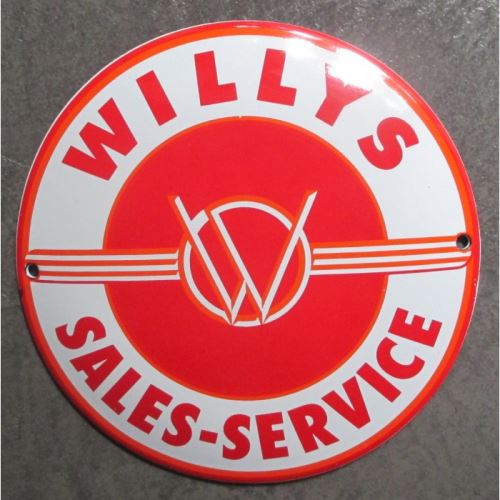 Hot Rod Spirit Mini plaque emaillée willys jeep sales services 12cm tole email usa
