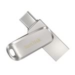 Support de stockage Clé USB/Type-C 3.1 Gen1 Ultra Dual Drive Luxe, 1TB, 150MB/s, Argenté