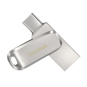 Support de stockage Clé USB/Type-C 3.1 Gen1 Ultra Dual Drive Luxe, 1TB, 150MB/s, Argenté