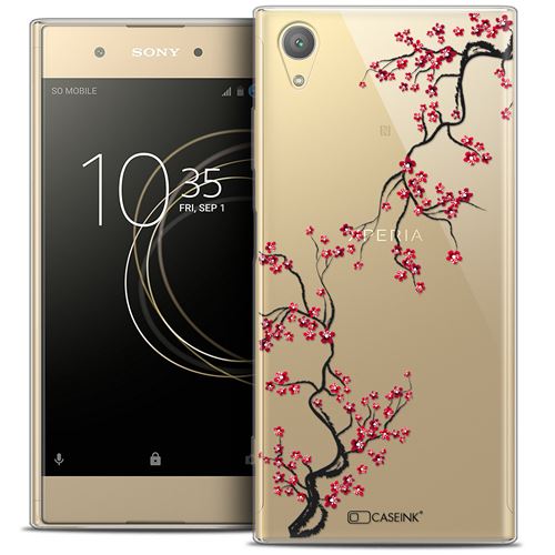 Coque Sony Xperia XA1 PLUS (5.5 ) CASEINK Housse Etui [Crystal Gel HD Collection Summer Design Sakura - Souple - Ultra Fin - Imprimé en France]