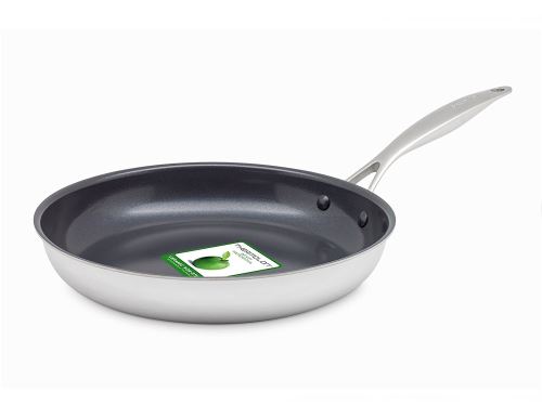 Greenpan Venice Pro Biply Cc000396-001 Poêle Acier Inoxydable, Inox, 28cm