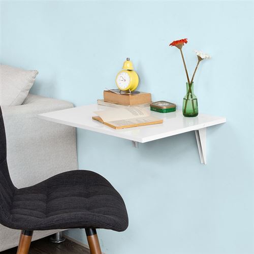 SoBuy® FWT21-W Table murale rabattable en bois Table de Cuisine Table Enfant