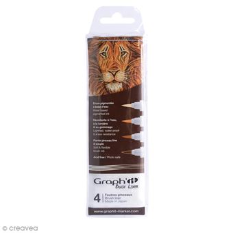 Pochette Graph'it de 4 Brush Liner Dégradés Bruns