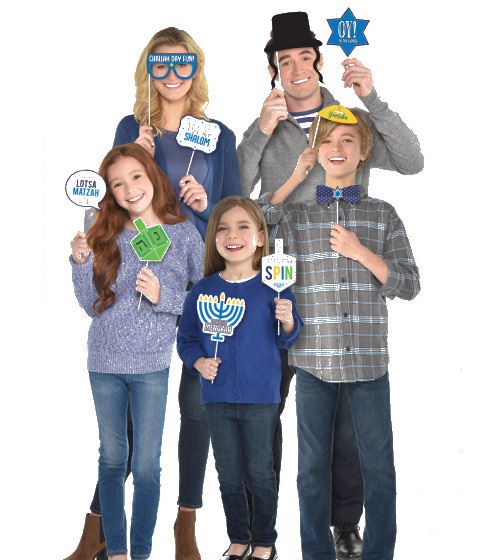 Amscan accessoires de cabine photo Hanoukka bleu/blanc/jaune 13 pièces