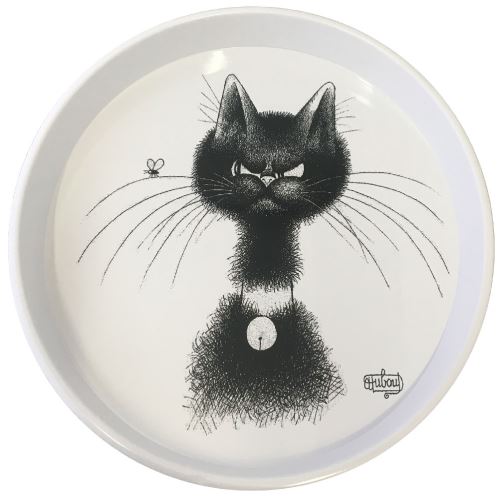 Plateau Chat Mouche par Dubout 30 cm