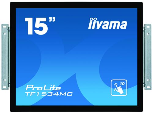 iiyama ProLite TF1534MC-B6X - LED-monitor - 15 - open raamwerk - aanraakscherm - 1024 x 768 - TN - 370 cd/m² - 700:1 - 8 ms - HDMI, VGA, DisplayPort - zwart, mat