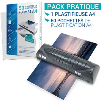 50 Feuilles de plastification A4 150 microns - Autres accessoires de bureau  - Achat & prix