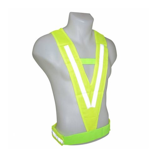 Gilet-bande reflechissante corporelle securite p2r taille unique