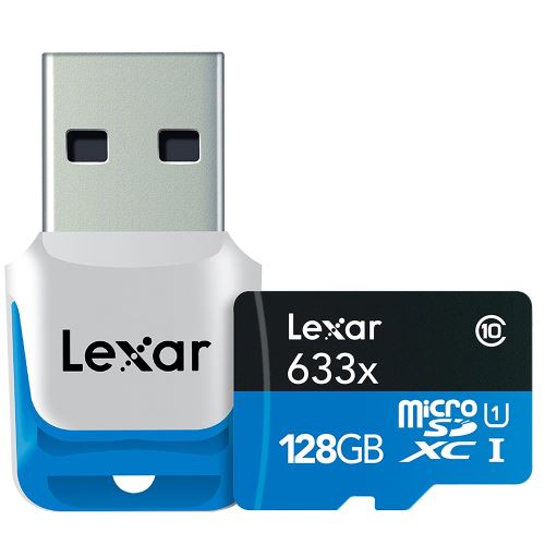 Lexar Carte Micro-Sdxc 128 Go 633X Avec Adaptateur / Lecteur De Carte