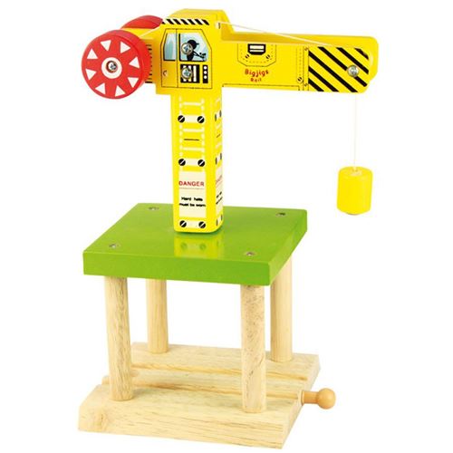 Bigjigs - Rails - Gele kraan