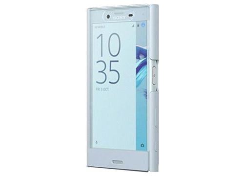 Sony Style Cover Touch SCTF20 - Protection à rabat pour téléphone portable - polycarbonate, caoutchouc silicone, polyuréthanne thermoplastique (TPU) - brume bleue - pour XPERIA X Compact
