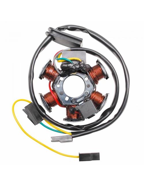 Stator allumage 50 a boite adaptable minarelli 50 am6 (ducati 60w) (6 poles sans platine) -p2r-