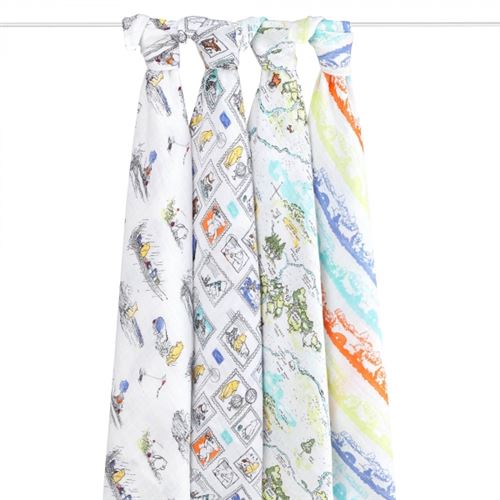 Lot de 4 maxi langes winnie l'ourson - aden + anais