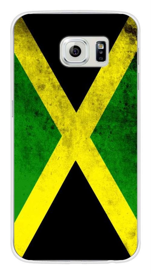 Coque en silicone imprimée compatible Samsung Galaxy S6 Drapeau Jamaïque