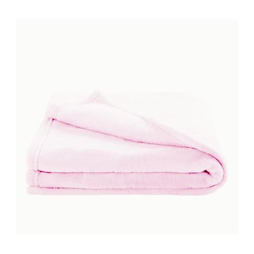 DOUX NID Couverture Microfibre Microdoux - 100x150cm - Rose clair