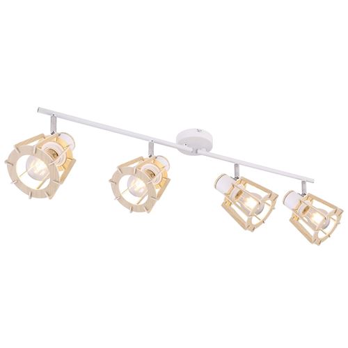 Plafonnier spot design scandinave Blaha - 4 Ampoules - Blanc