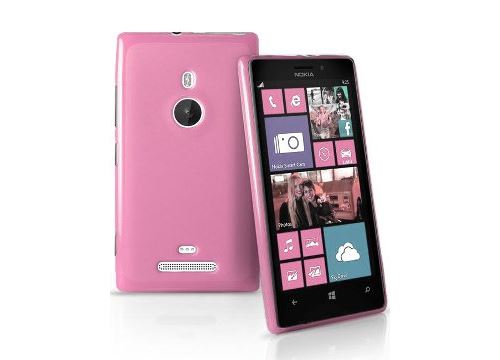 Coque Housse minigel rose glossy Lumia 925 Nokia