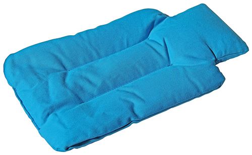M-Home Bouillotte Sèche | Billes Silicone | Coton Bleu | HotCer