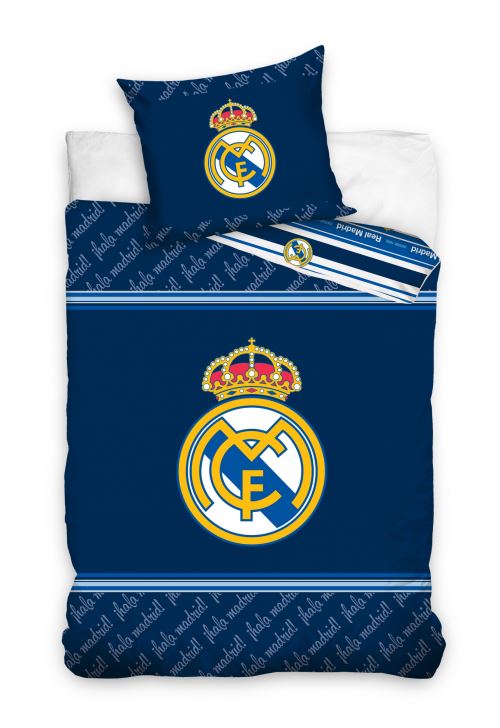 Real Madrid housse de couette 140 x 200 cm bleu 70 x 90 cm