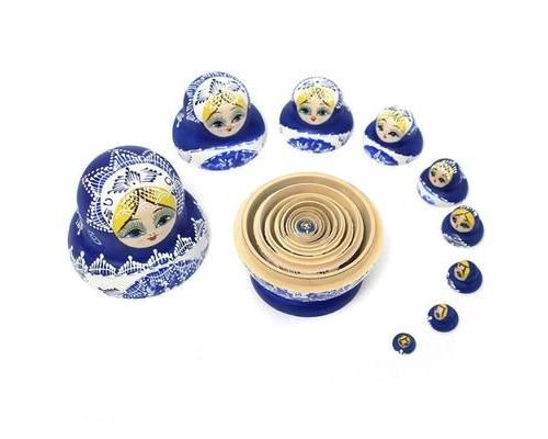 9 02 sur set 10 pcs matriochka poupee russe en bois gigogne peint main artisanat cadeau poupon achat prix fnac