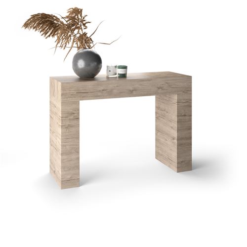 Mobilifiver Table console, Evolution, Chêne naturel, 110 x 40 x 80 cm, Mélaminé, Made in Italy
