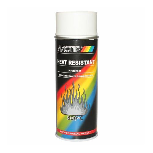 Bombe de peinture motip pro haute temperature blanc spray 400ml (04036)