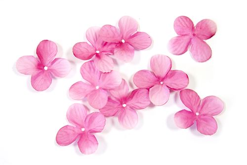 Lot de 240 pétales de fleurs en tissu Fuschia - 3 cm