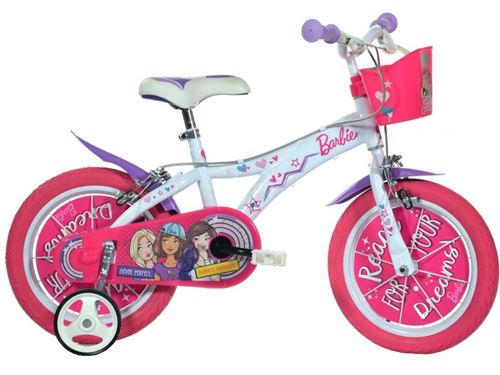 Dino Barbie 16 pouces 27 cm Fille Frein à serrer Rose/Blanc