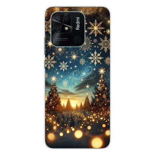 Coque en silicone imprimée compatible Xiaomi Redmi 10C NO Magie de Noël
