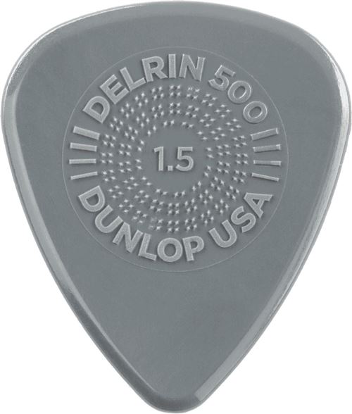 Dunlop 450P150 - 12 médiators Delrin 500 Prime Grip - 1.50 mm