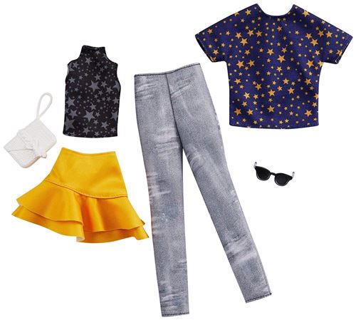 Barbie Barbieensemble de vêtements & jupe ken et jeans 2-pièces