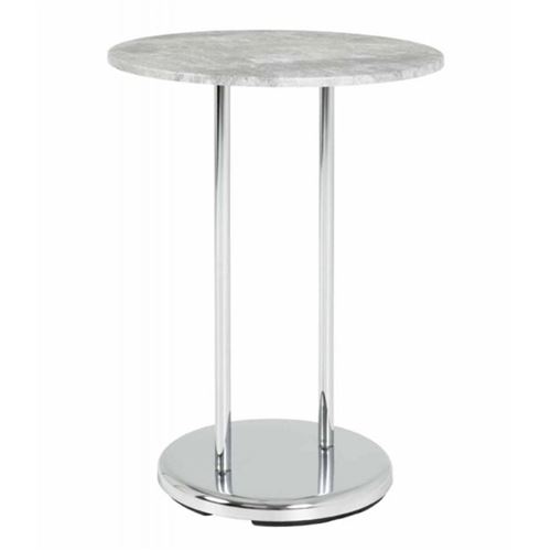 Paris Prix - Table D'appoint Ronde Effet Béton miguel 55cm Gris