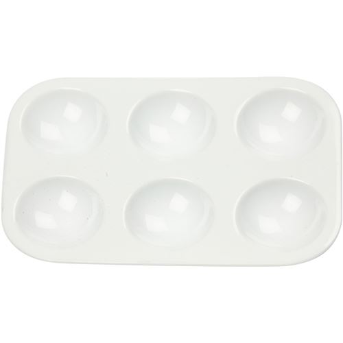 Creotime palette 12 x 8 cm 6 compartiments plastique blanc