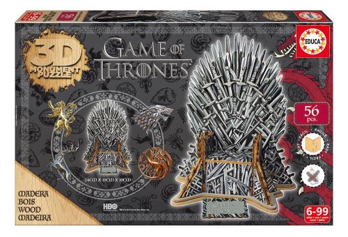 Puzzle 3D en bois 56 piècez Jeux trônes