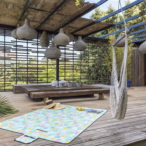Tapis couverture multi-usage imperméable et pliable - pique-nique, camping, plage - Bahamas 150 x 200 cm
