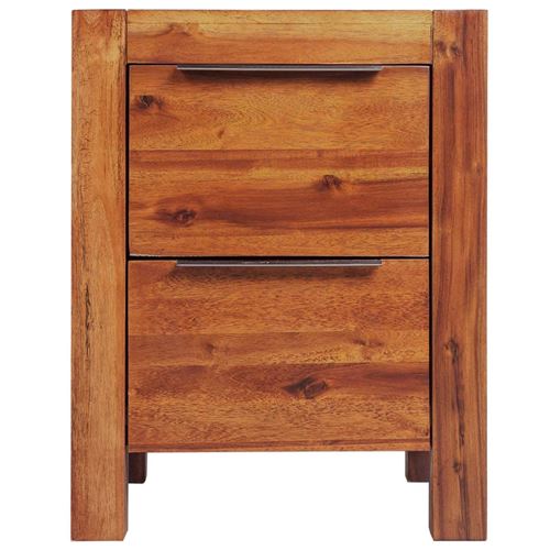 vidaXL Nachtkastje massief acaciahout 45x42x58cm bruin